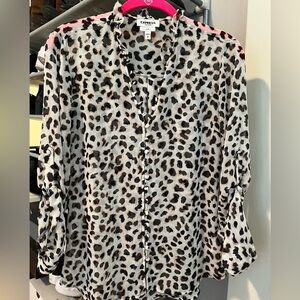 Animal print chiffon style blouse